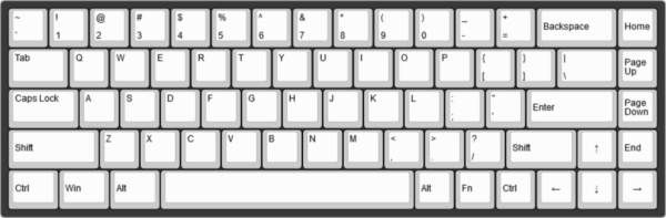 65% 67 Key Layout