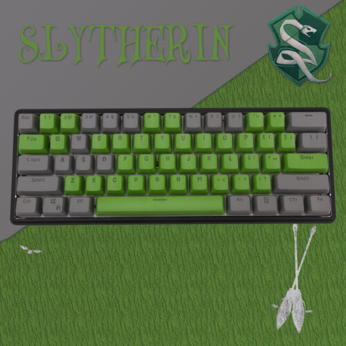 60% herní mechanická klávesnice v barvě Slytherin - hliník